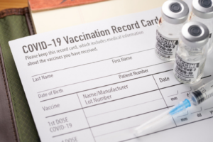 This is a stock image ofa covid-19 vaccine card.